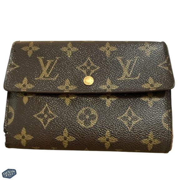 Louis Vuitton Monogram Canvas Sarah Snap Classic Elegance LV Compact Wallet🤎 - Picture 1 of 15